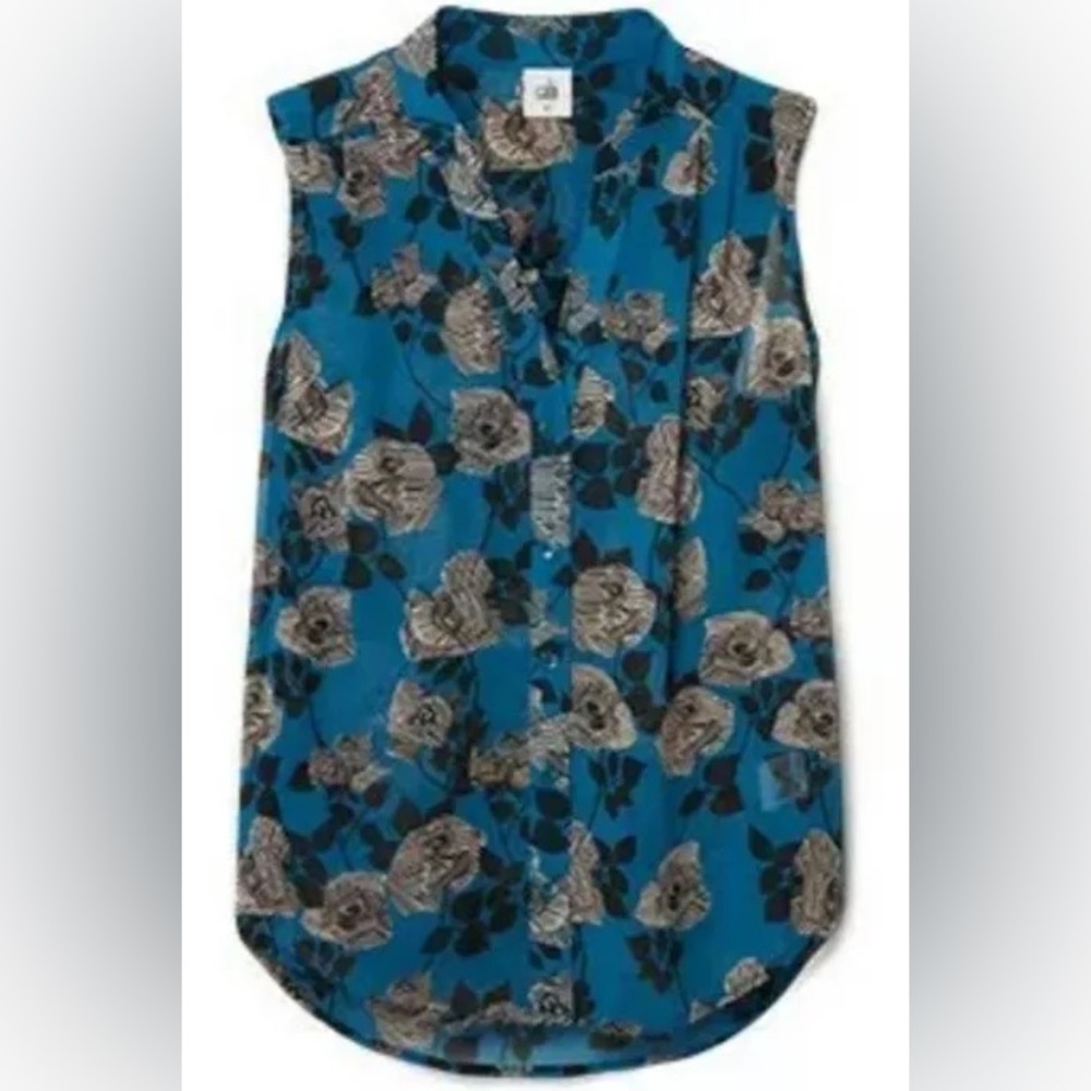 Cabi Engrave Top 4180 Floral Teal